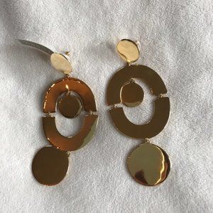 J. Crew Goldtone Geometric Statement Earrings NWT